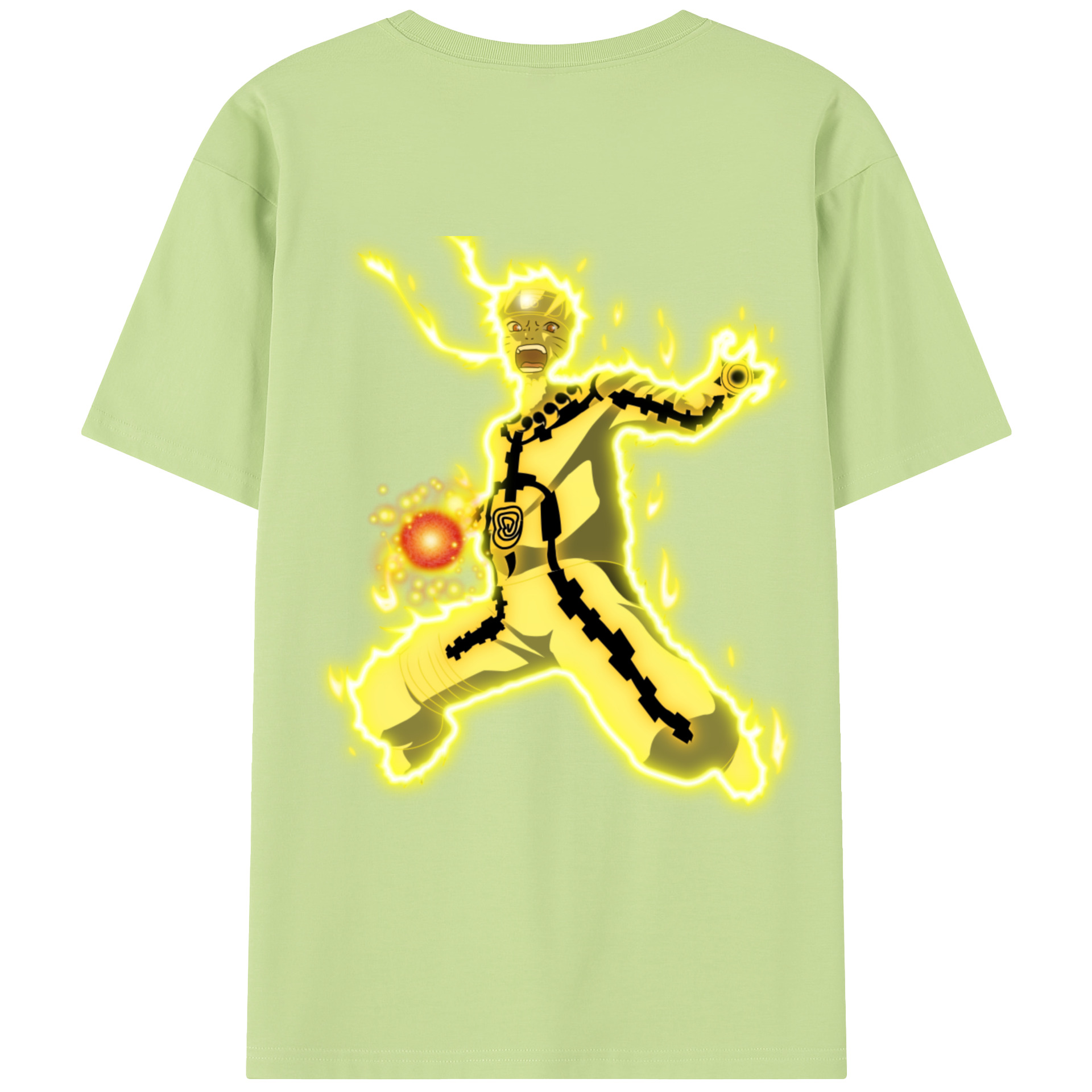 （画像用） NARUTO -ナルト- うずまき ナルト Uzumaki Naruto 綿100％半袖Tシャツ（背面プリント）